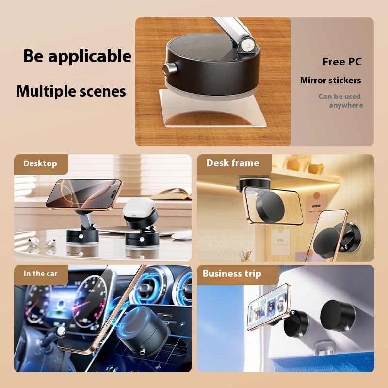 Foldable Magnetic vacuum Car Phone Holder Foldable Suction Cup With Suction Cup Hands-Free Navigation For Smart Phone - Image 6